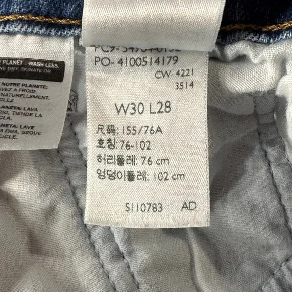 Levi's SZ 30 Wedgie Straight Jeans Hi-Rise Distressed Button-Fly Stretch Pockets - Picture 13 of 13